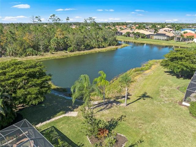 Aerial view of lake
