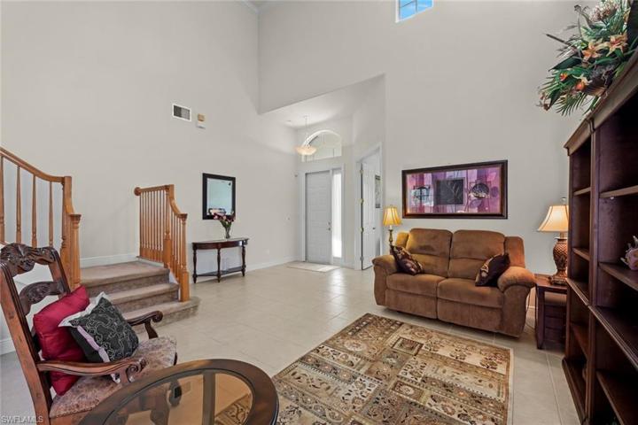 Living area looking towards foyer