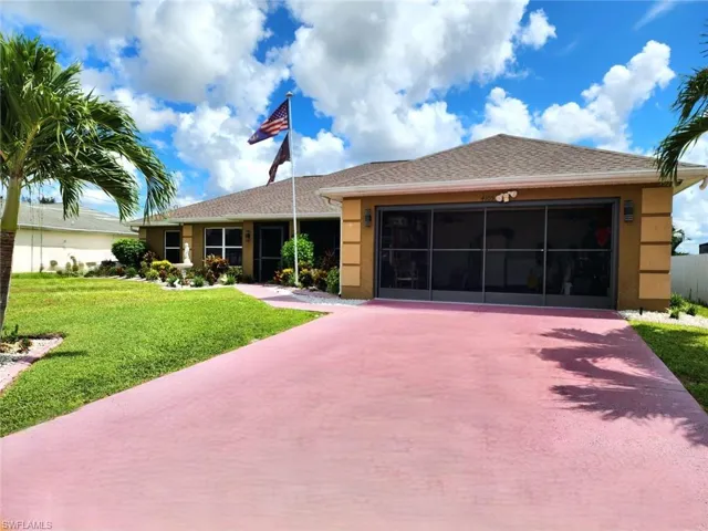 View of front of home with a front yard