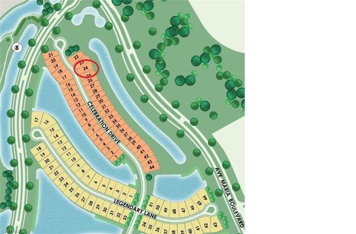Homesite map - lot 2432 with water view