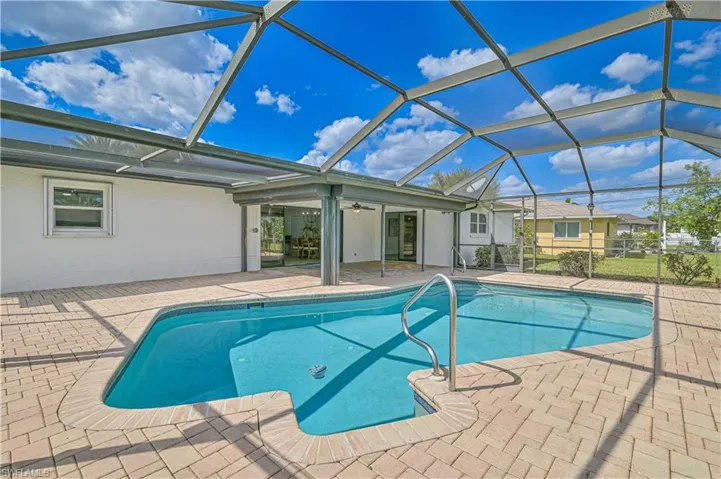 step out to the pool area