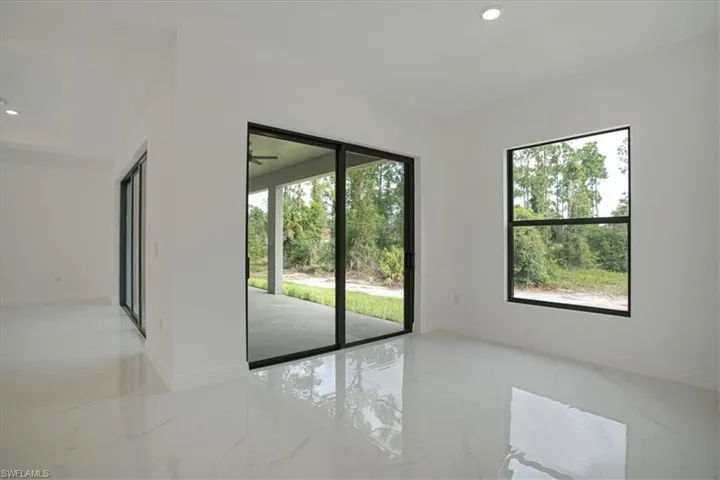View of tiled spare room