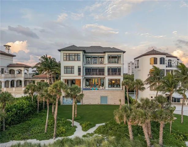 Back of beachfront home
