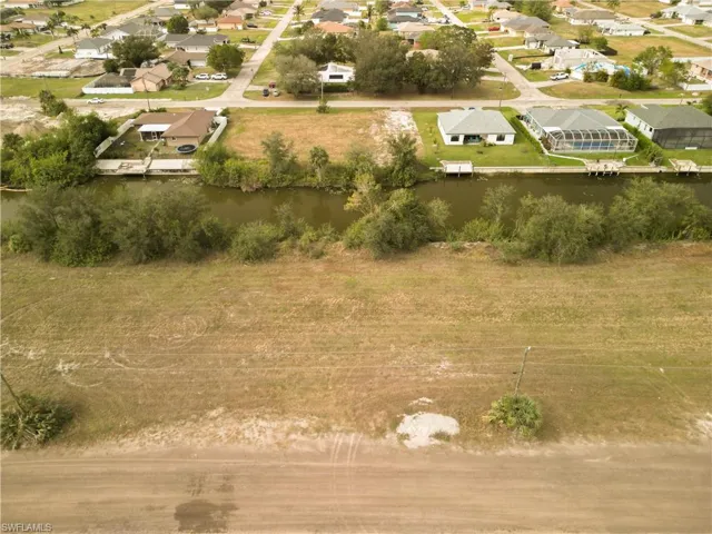 Aerial view from the front of the lot.  Road will be be re-paved.