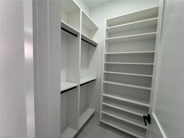 View of walk in closet