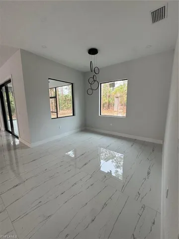 View of unfurnished dining area
