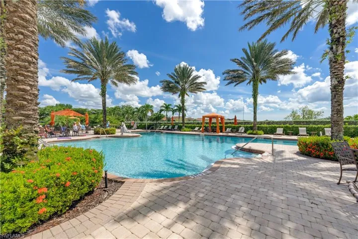 View of pool with a patio area