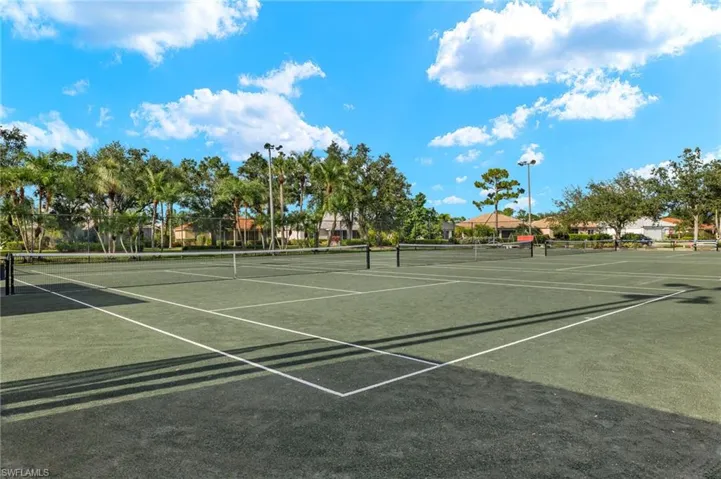 View of tennis court