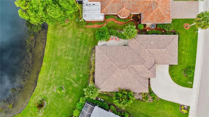 Birds eye view of property