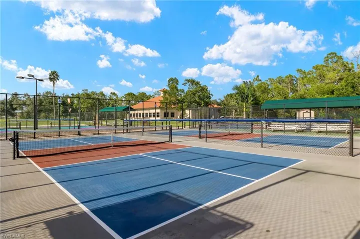 View of tennis court