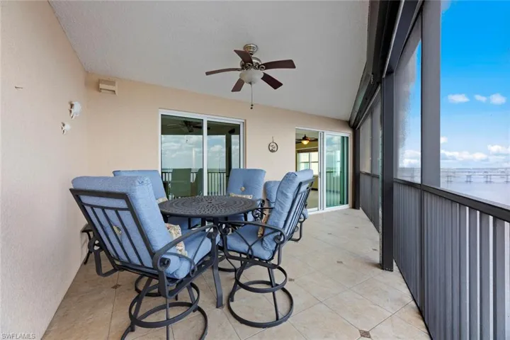 Screened Lanai with storm curtains