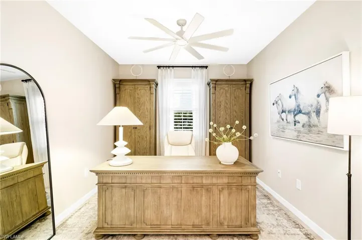 Office/den with French doors