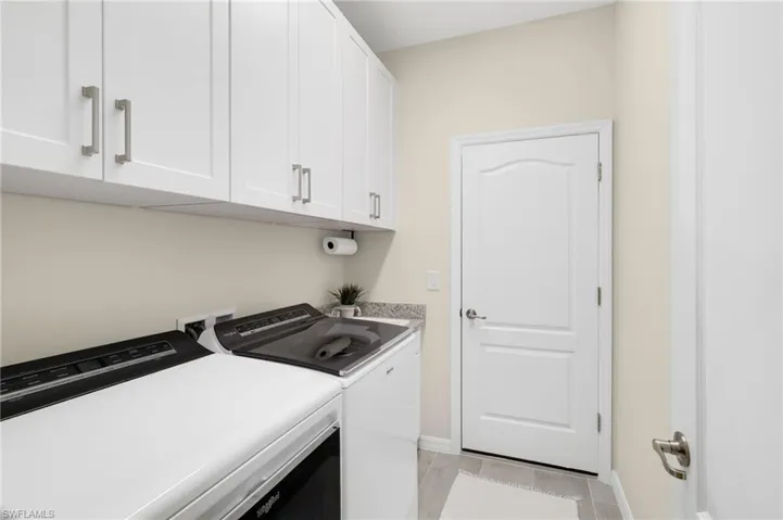 Custom cabinetry and utility sink