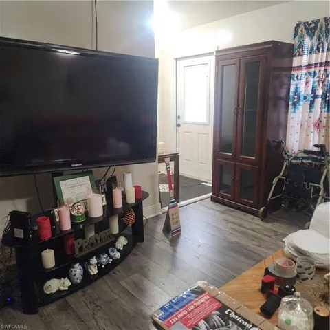 Entryway with wood-finish flooring