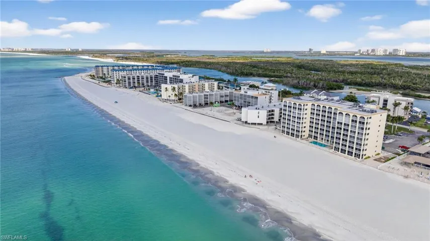 Bird's eye view of unending shoreline