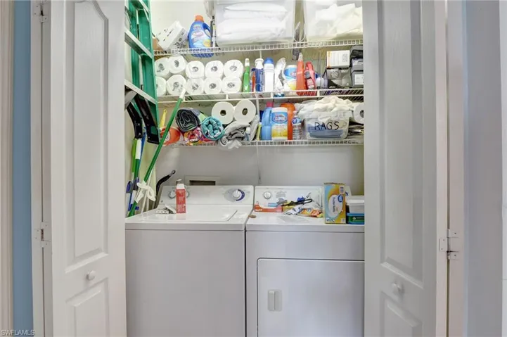Laundry area featuring washer and dryer