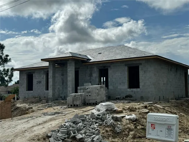 View of property in mid-construction