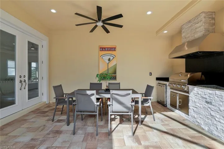 Grilling area is perfect for dining outside