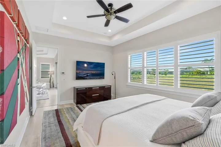Bedroom view of the open field.  Nothing else is this private
