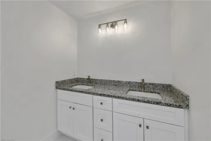 Bathroom featuring vanity