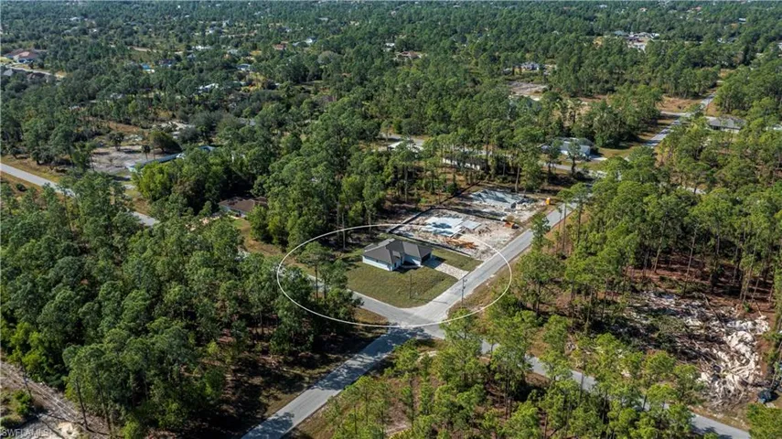 Birds eye view of property