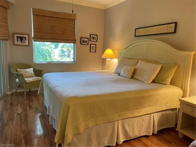 Bedroom with crown molding