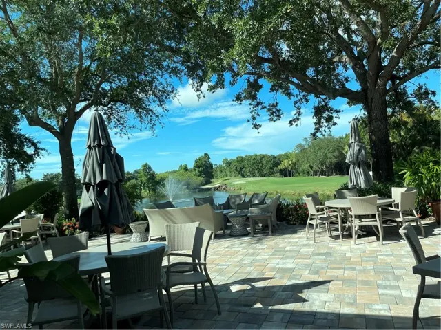 Outside dining on patio