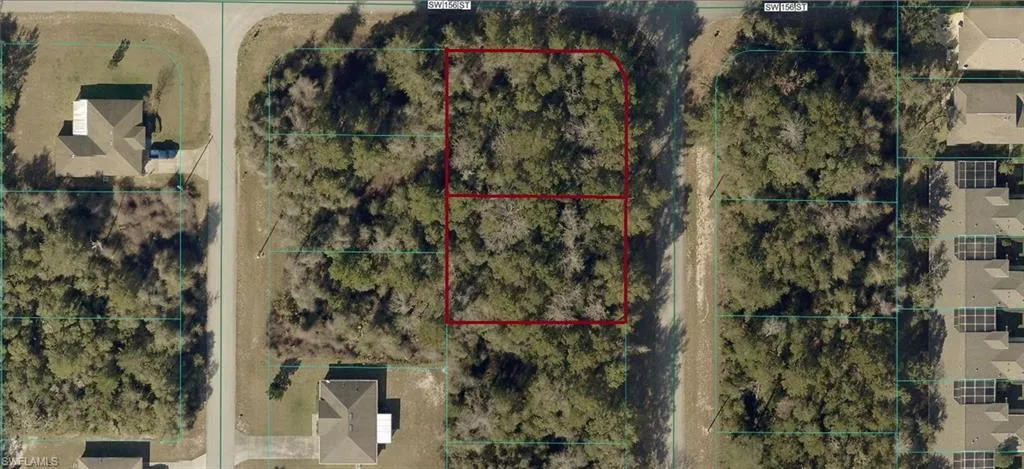 Aerial Map. Displaying the property boundaries and surrounding parcels