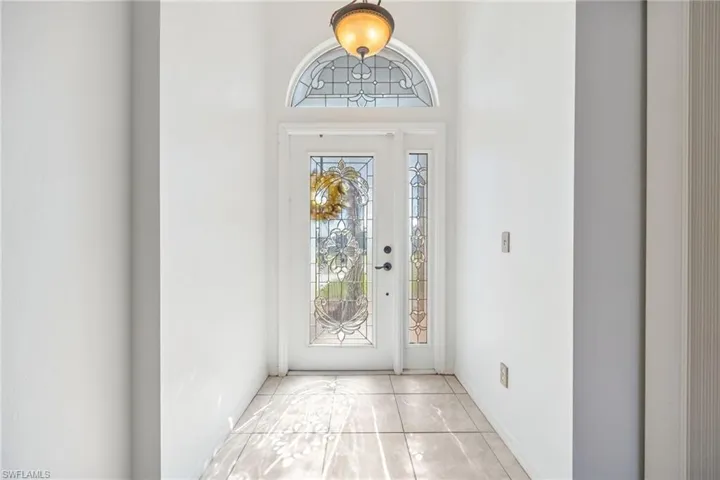 View of tiled foyer
