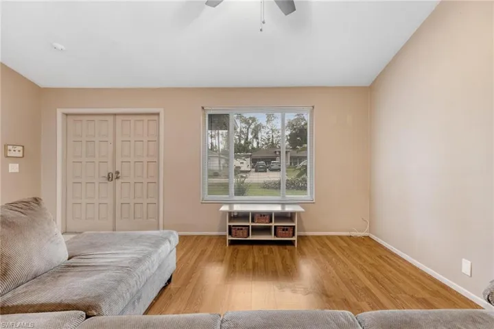 Living room with window to front yard