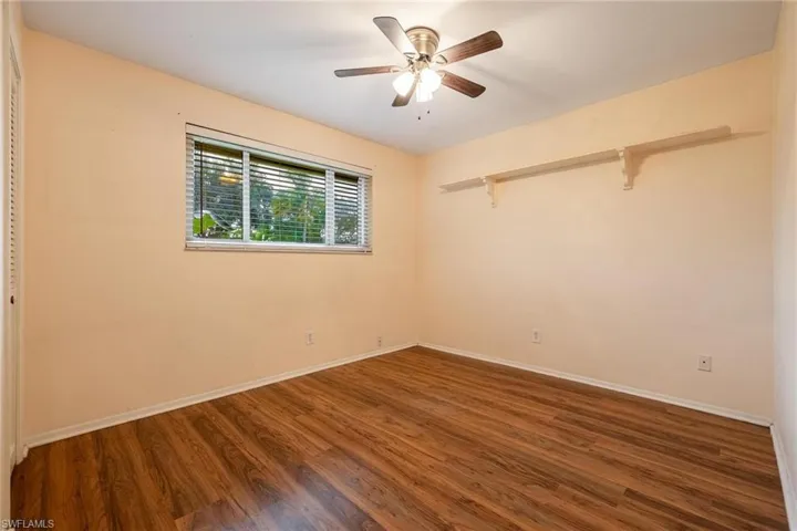 Second bedroom with laminate flooring