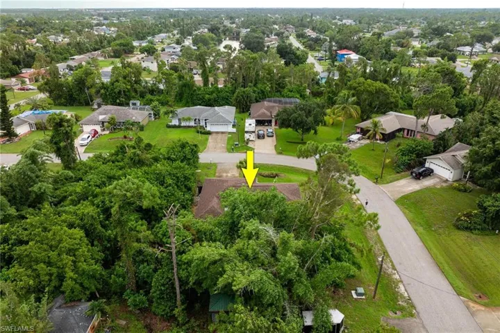 Birds eye view of property