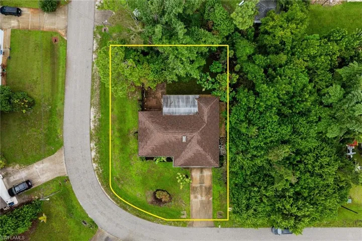Aerial view of home