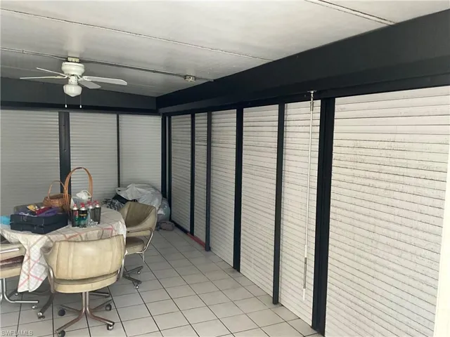 Porch with storm shutters