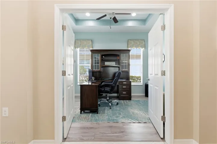 Den with French doors
