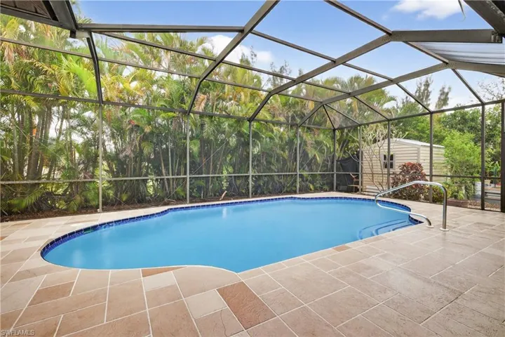 Pool with resurfaced deck
