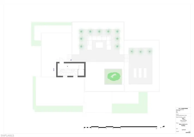Rendering of 3rd floor: rooftop patio
