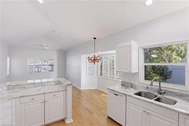 Kitchen open to family room.