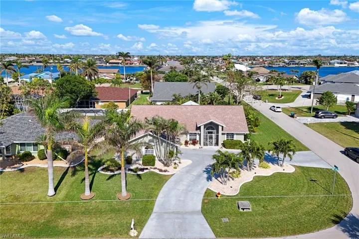 Aerial of house