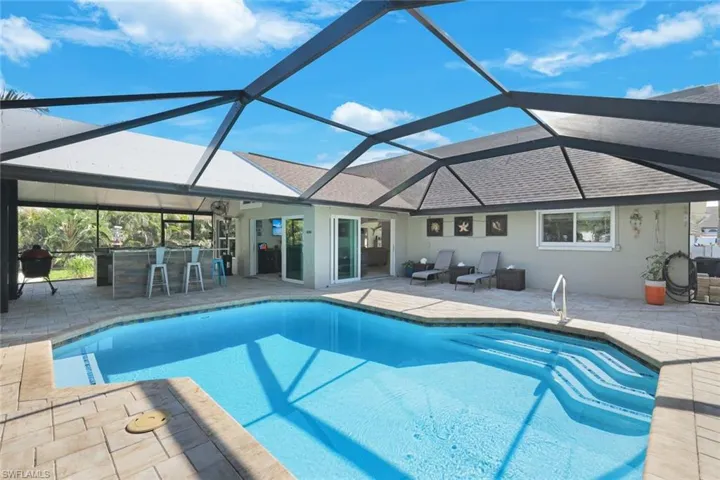 Pool and entertainment area