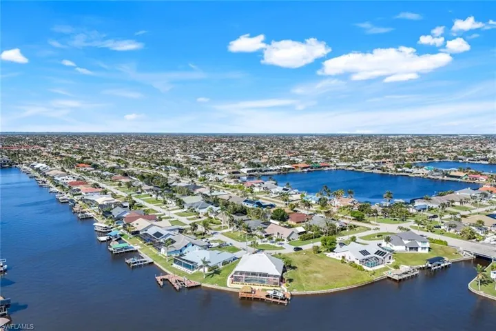 Aerial of neighborhood