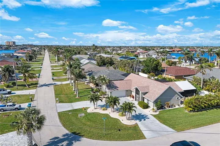 Aerial of house and neighborhood