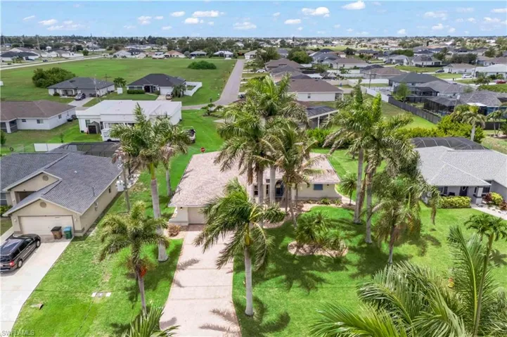 Aerial view of residential area