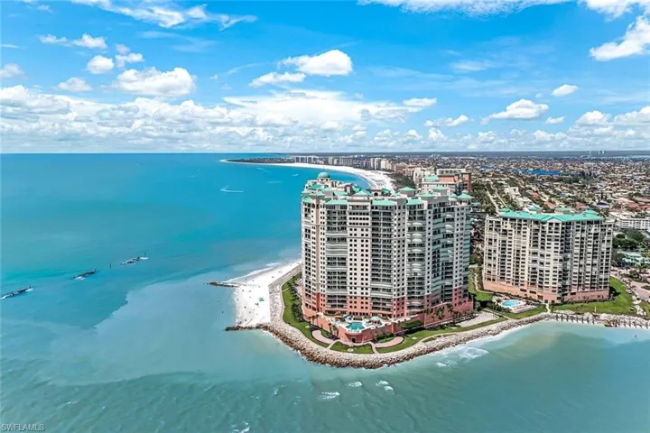Bird's eye view of extended coastline