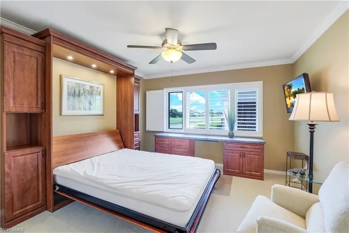 View II of Third Bedroom with Murphy Bed Down