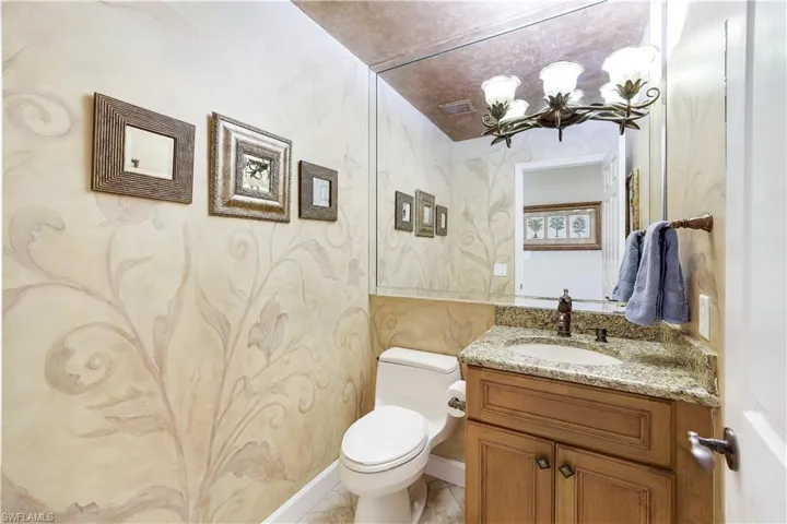 Third Bath- Guest Powder Room, Custom Painted