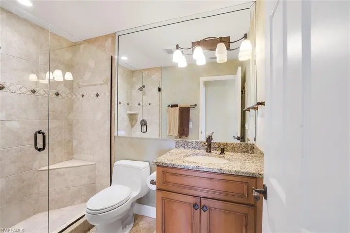 Guest Bedroom II with a Full Step In Shower, Heavy Glass Doors