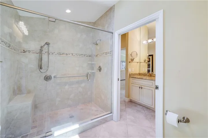 Built In Bench, 2 Shower Options, Heavy Duty Glass Doors- Lovely Step In Shower