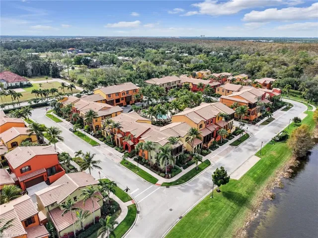 Bird's eye view, corner property.