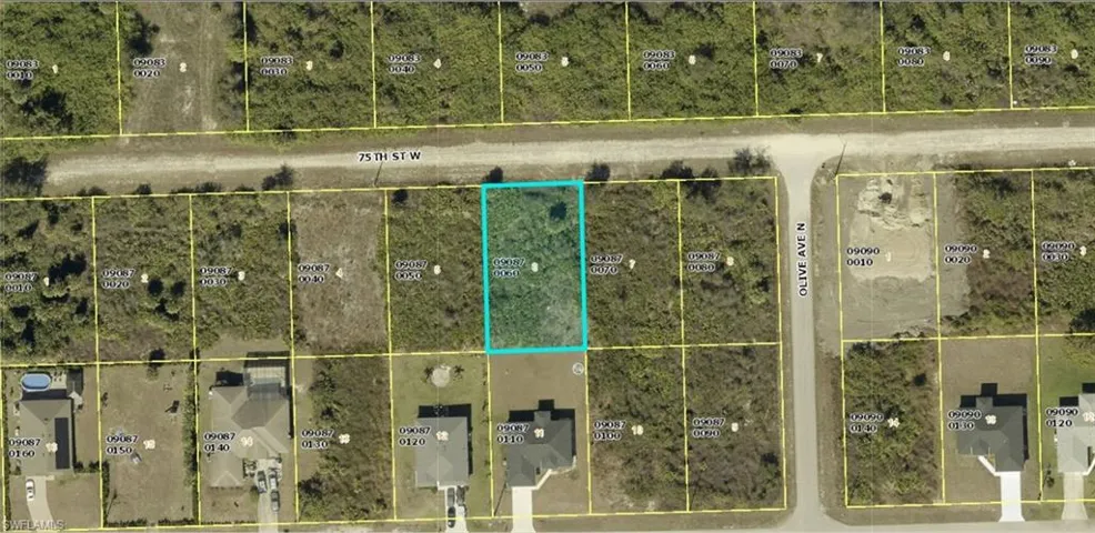 Plat Map. Illustrating the property boundaries and lot identification numbers